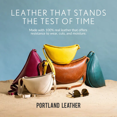 Portland Leather Koala Sling Bag – Premium Leather Crossbody Shoulder Bag for Travel & Everyday Carry – Adjustable Strap, Magnetic Closure