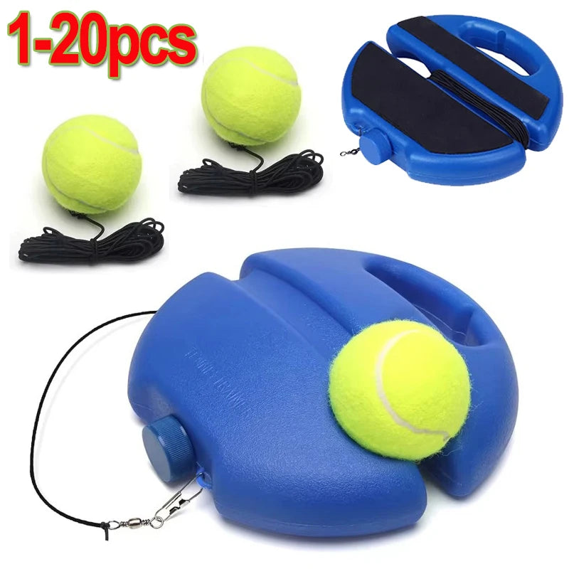 1 Set Tennis Trainer with Tennis Bounce Ball and Practice Ropes, Suitable for Indoor Outdoor Tennis Training Padel Accessories