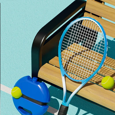 1 Set Tennis Trainer with Tennis Bounce Ball and Practice Ropes, Suitable for Indoor Outdoor Tennis Training Padel Accessories