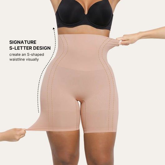 Shapellx Shapewear Sculpting Shorts for Women Seamless High Waisted Body Tummy Control Shaper Thigh Slimming Underwear