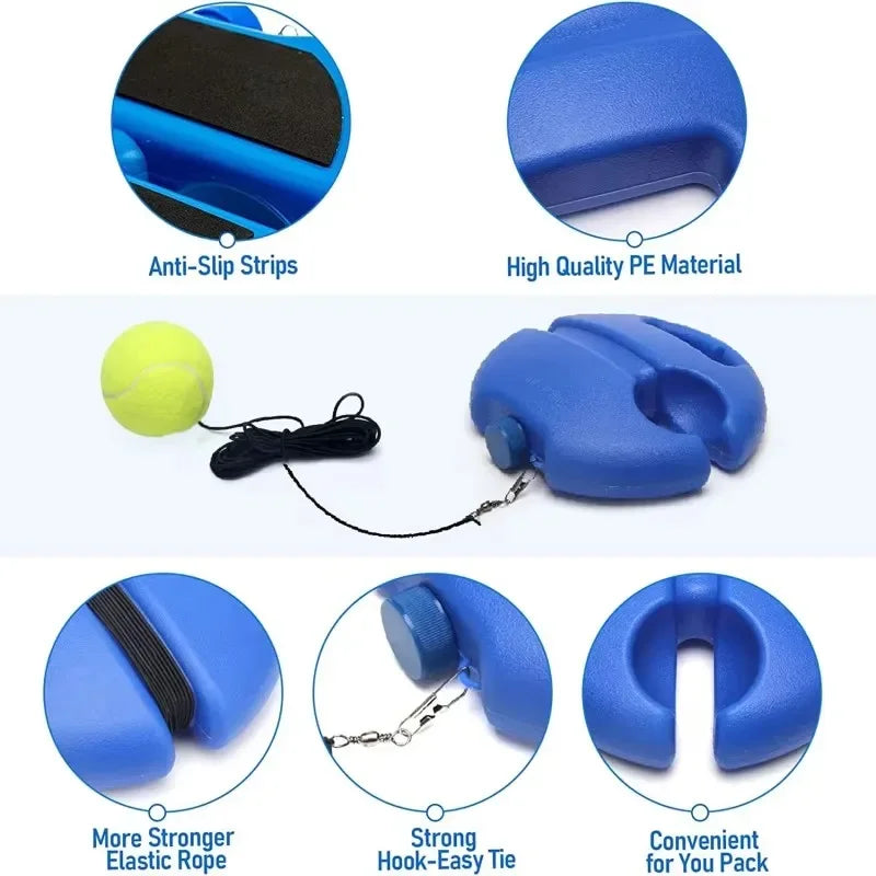 1 Set Tennis Trainer with Tennis Bounce Ball and Practice Ropes, Suitable for Indoor Outdoor Tennis Training Padel Accessories