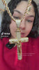 Crucifix necklace close-up