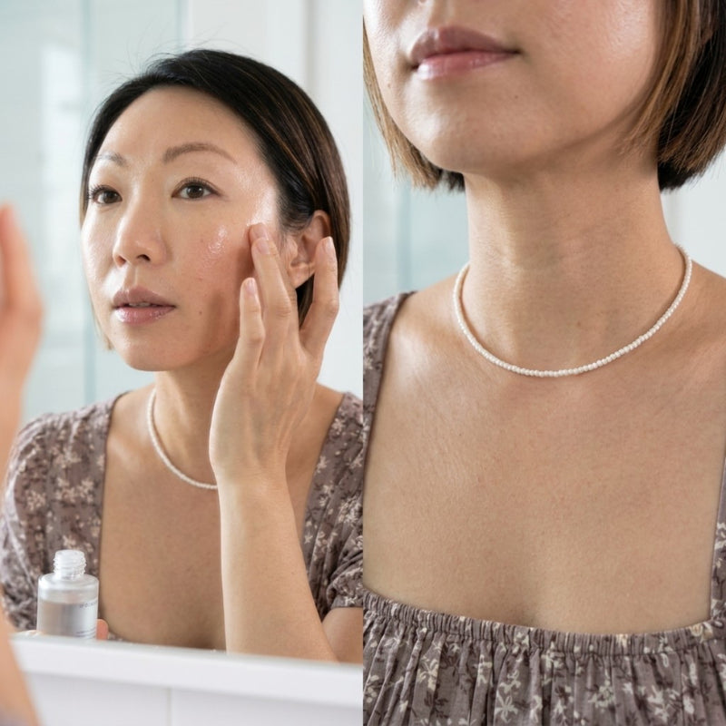 3. It goes where your face cream stops — and that's exactly where age shows up first